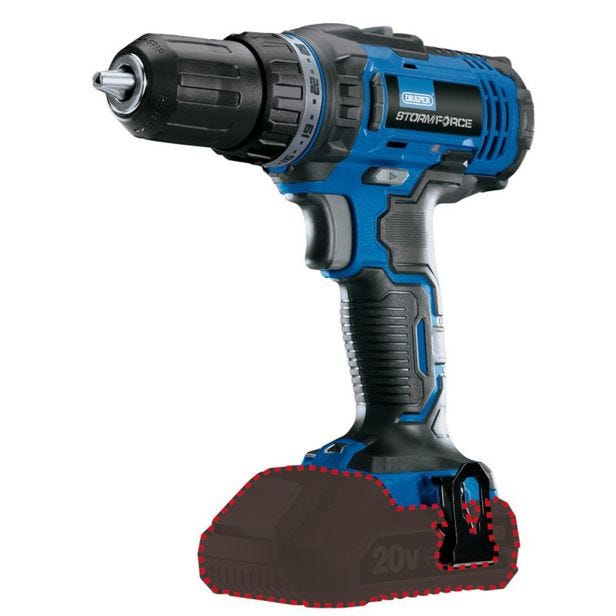 Draper Storm Force Drill Driver (without battery), 20v