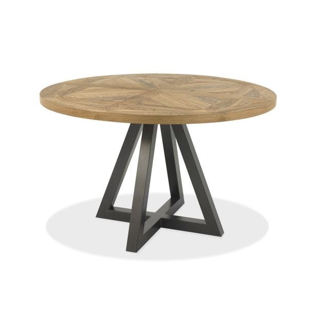 Casa Finsbury Circular Dining Table, Rustic Oak