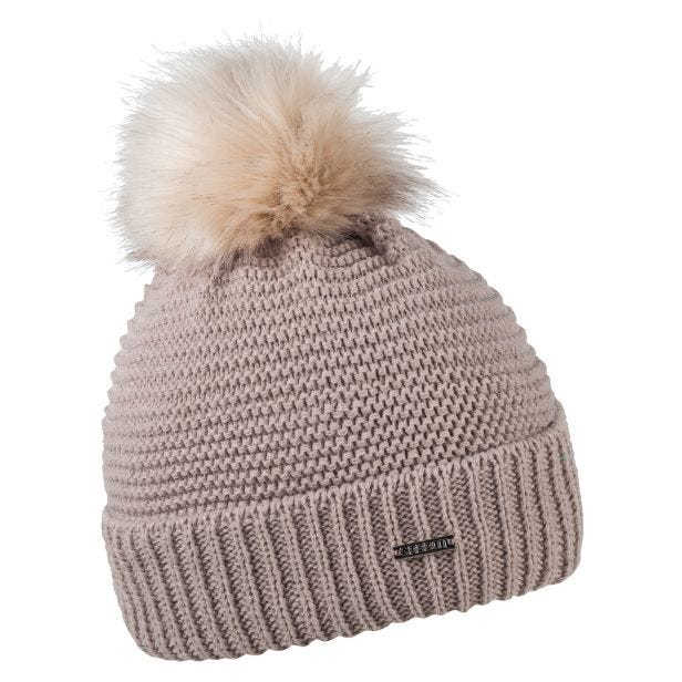 Sabbot Headwear Eva Knit Knitted Bobble Hat, Taupe