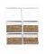 Casa Storage Unit with 4  Rattan Baskets, White & Natural