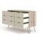 Casa Alden 3+3 Drawer Wide Chest of Drawers, Driftwood