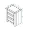 Casa Clement 3 Drawer Bedside Cabinet