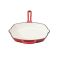 Casa 26cm Cast Iron Grill Pan 26cm, Red