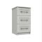 Casa Madrid 3 Drawer Bedside Cabinet, Grey