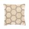Malini Ivor Hexagon Velvet Cushion, Cream