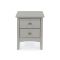 Casa Carla Petite 2 Drawer Bedside Cabinet, Light Grey