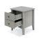 Casa Carla Petite 2 Drawer Bedside Cabinet, Light Grey