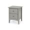 Casa Carla 2 Drawer Bedside Cabinet, Light Grey