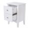 Casa Carla 2 Drawer Bedside Cabinet, White