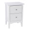 Casa Carla 2 Drawer Bedside Cabinet, White