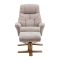 Casa Trento Fabric Swivel Recliner Chair & Stool, Wheat