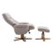 Casa Trento Fabric Swivel Recliner Chair & Stool, Wheat