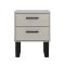 Casa Taylor 2 Drawer Bedside Cabinet, Grey