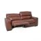 Italia Living Selva Large Double Leather Recliner Sofa, Brown