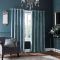 Laura Ashley Josette Metallic Eyelet Curtains W162 X D137cm, Pale Seaspray