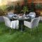 Supremo Mirfield 4 Seater Garden Dining Set, Grey