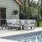 Bramblecrest Zurich Garden Modular Corner Sofa & Adjustable Table Set