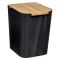 5five Natureo Bathroom Bin, 5L, Black & Bamboo