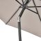 Pacific Lifestyle Riva Round Parasol, 2.5m, Taupe