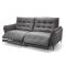 Italia Living Bolzano 3 Seater Leather Double Power Recliner Sofa, Grey