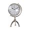 Casa Globe Style Table Clock, 38cm, Silver