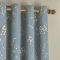 Laura Ashley Pussy Willow Eyelet Curtains, 223 x 182cm, Dark Seaspray