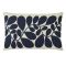Orla Kiely Sycamore Stripe Cushion, Space Blue & Olive