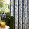 Orla Kiely Sycamore Stripe Eyelet Curtains, 168 x 183cm, Space Blue