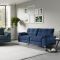 Casa Emma 3 Seater Fabric Motion Lounger Sofa, Villa Navy