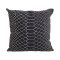 Casa Snake Print Velvet Cushion, Black & Silver