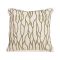 Casa Geo Print Embroidered Cushion, Gold