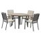 Bramblecrest Zurich Garden Dining Set with Parasol & Base, 4 Seater