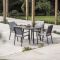 Bramblecrest Zurich Garden Dining Set with Parasol & Base, 4 Seater