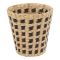 5five Woven Square Round Bin, 7L, Black & Natural