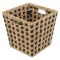 5five Woven Square Design Basket, Black & Natural