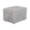 Casa Larry Plain Storage Fabric Footstool