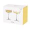 Anton Studio Design Wave Champagne Saucers, Set of 2, Gold