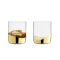 Anton Studio Design Wave DOF Tumblers, Set of 2, Gold