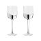 Anton Studio Design Wave Wine Glasses, Set of 2, Silver