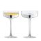 Anton Studio Design Wave Champagne Saucers, Set of 2, Silver