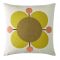 Orla Kiely Atomic Flower Cushion, 45x45cm, Primrose