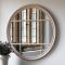 Gallery Eccleston Window Panel Round Mirror, 100x100cm, Clay