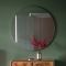 Gallery Bowie Round Mirror, 80x80cm, Silver