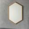 Gallery Helston Hexagonal Mirror, 90x60cm, Antique Gold