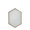 Gallery Helston Hexagonal Mirror, 90x60cm, Antique Gold