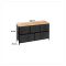 5five Tissa Low 5 Drawer Storage Unit, Dark Grey
