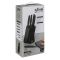 5five Knife Block, 6 Piece Set, Black