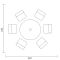 Hartman Berkeley Garden Dining Set, 6 Seater
