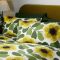Orla Kiely Giant Water Lily Duvet Set, Single, Lemon Twist