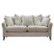 Casa May 3 Seater Pillow Back Fabric Sofa, Rory Pearl